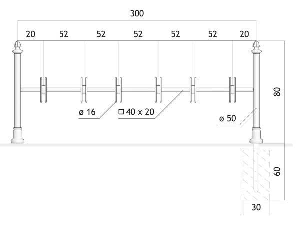 Stojak Rowerowy Lock 05051 Stylowy Obustronny Zano