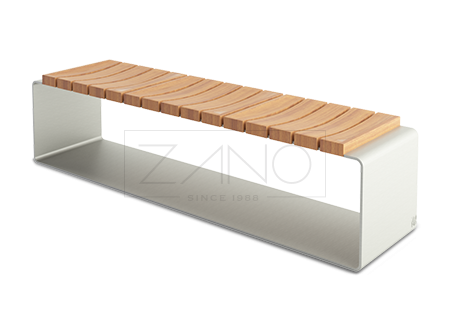 Nowoczesna i ponadczasowa ławka drewniana Clipo ze stalową konstrukcją