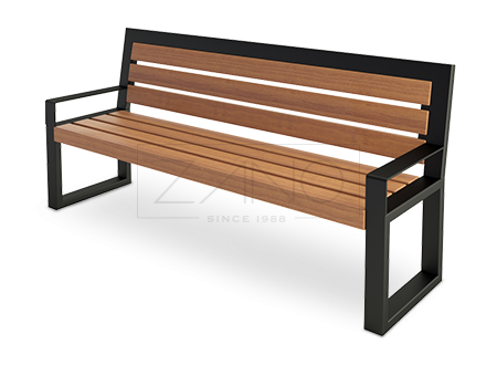 nowoczesne ławki ze stali czarnej