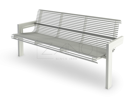 nowoczesna ławka z rur stalowych