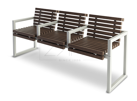 Praktyczna i wygodna ławka drewniana z dodatkowymi podłokietnikami
