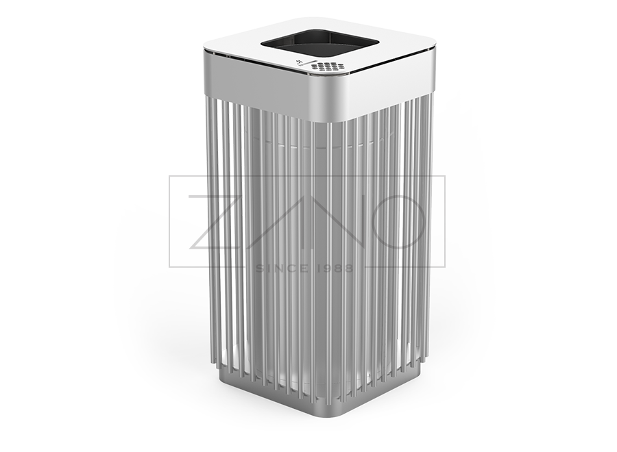 Calypso Litter Bin with Ashtray | Stainless Steel