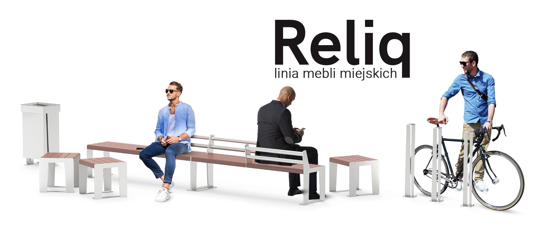 Reliq - linia mebli miejskich Eleganckie meble miejskie Reliq od ZANO Mała Architektura