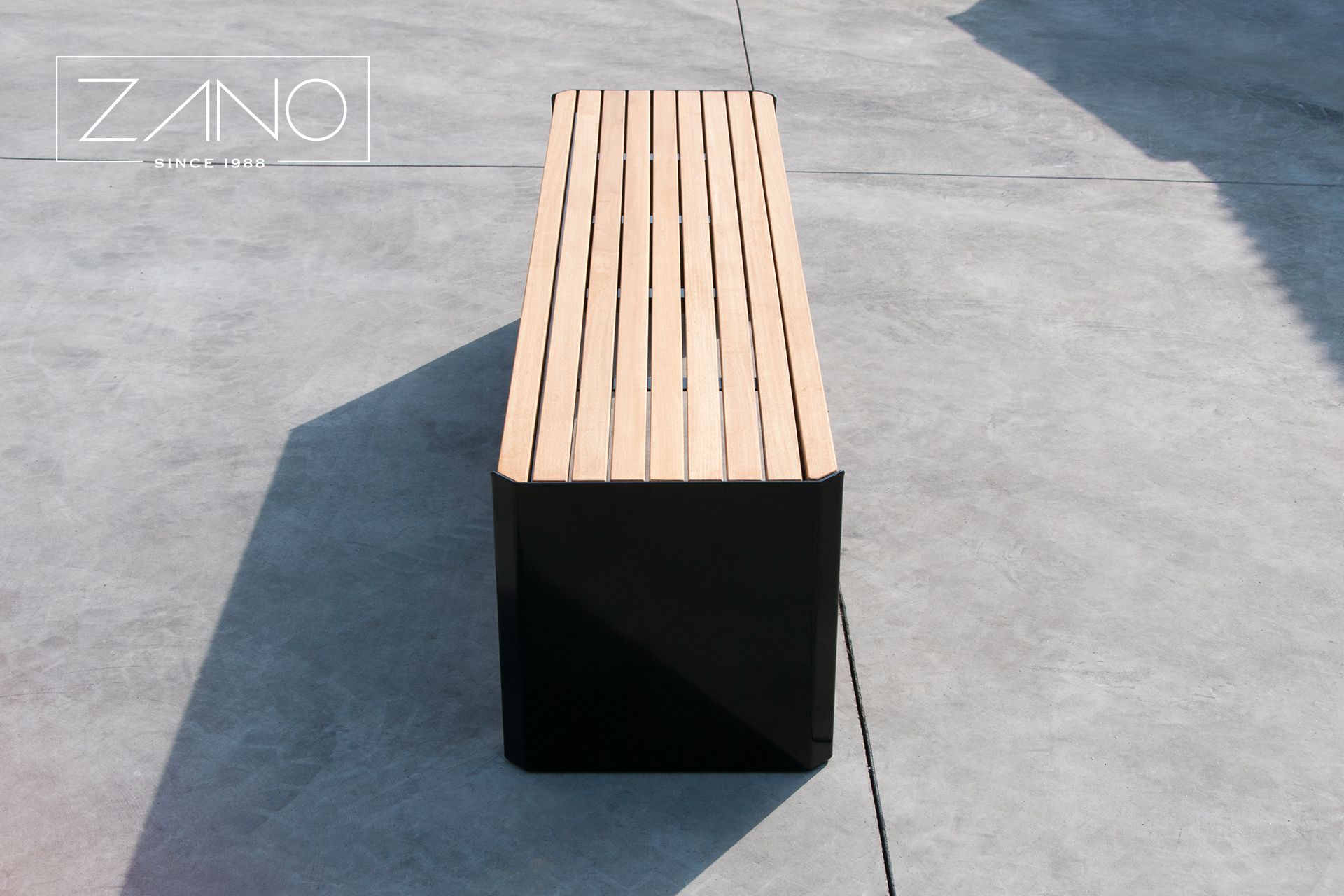 Contemporary urban bench with minimalist design