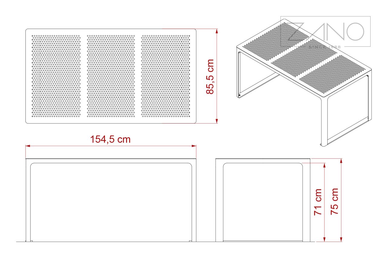Dimensions | Scandik table 13.046.P