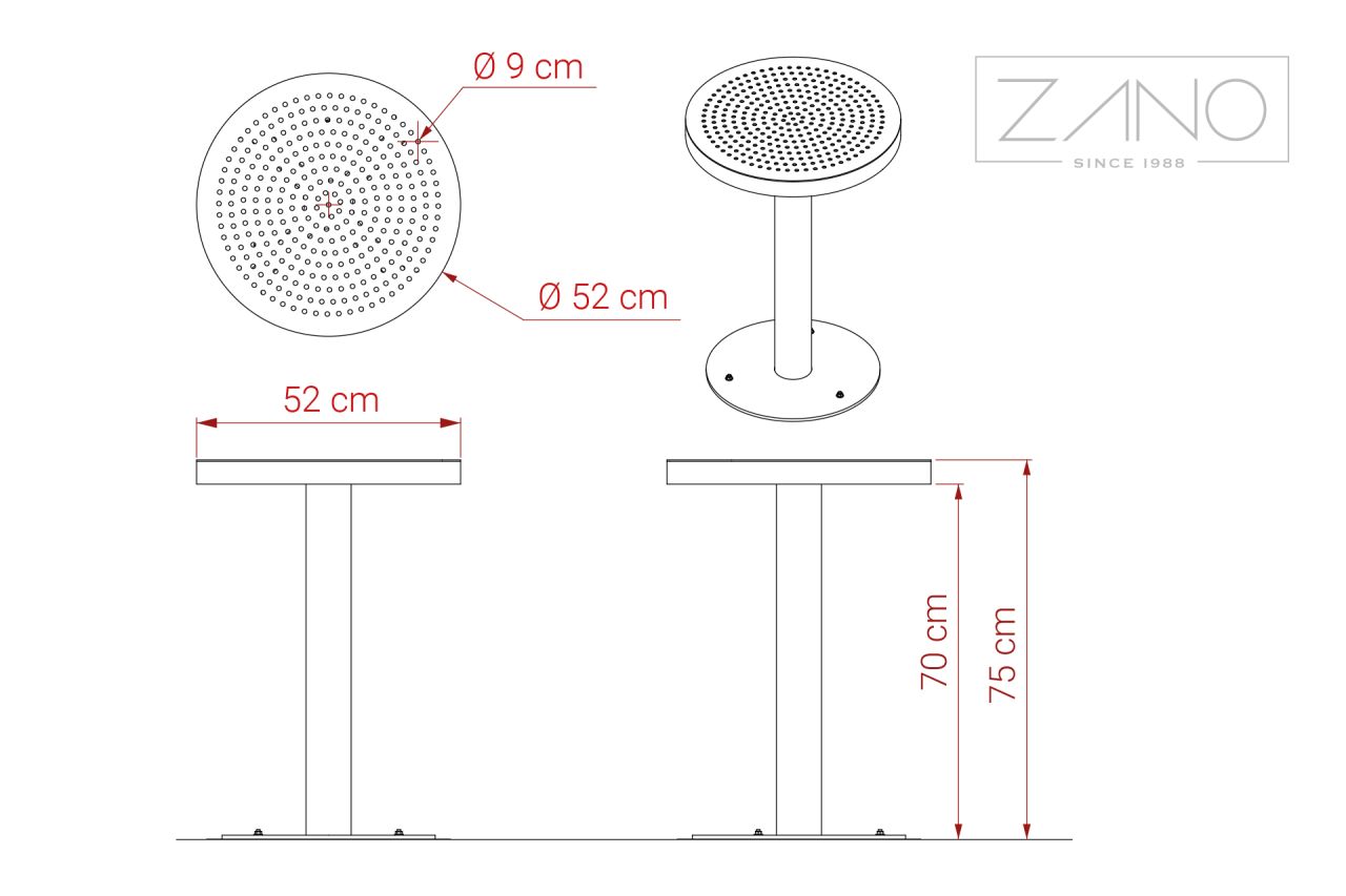 Scandik table 13.046.2.P | dimensions