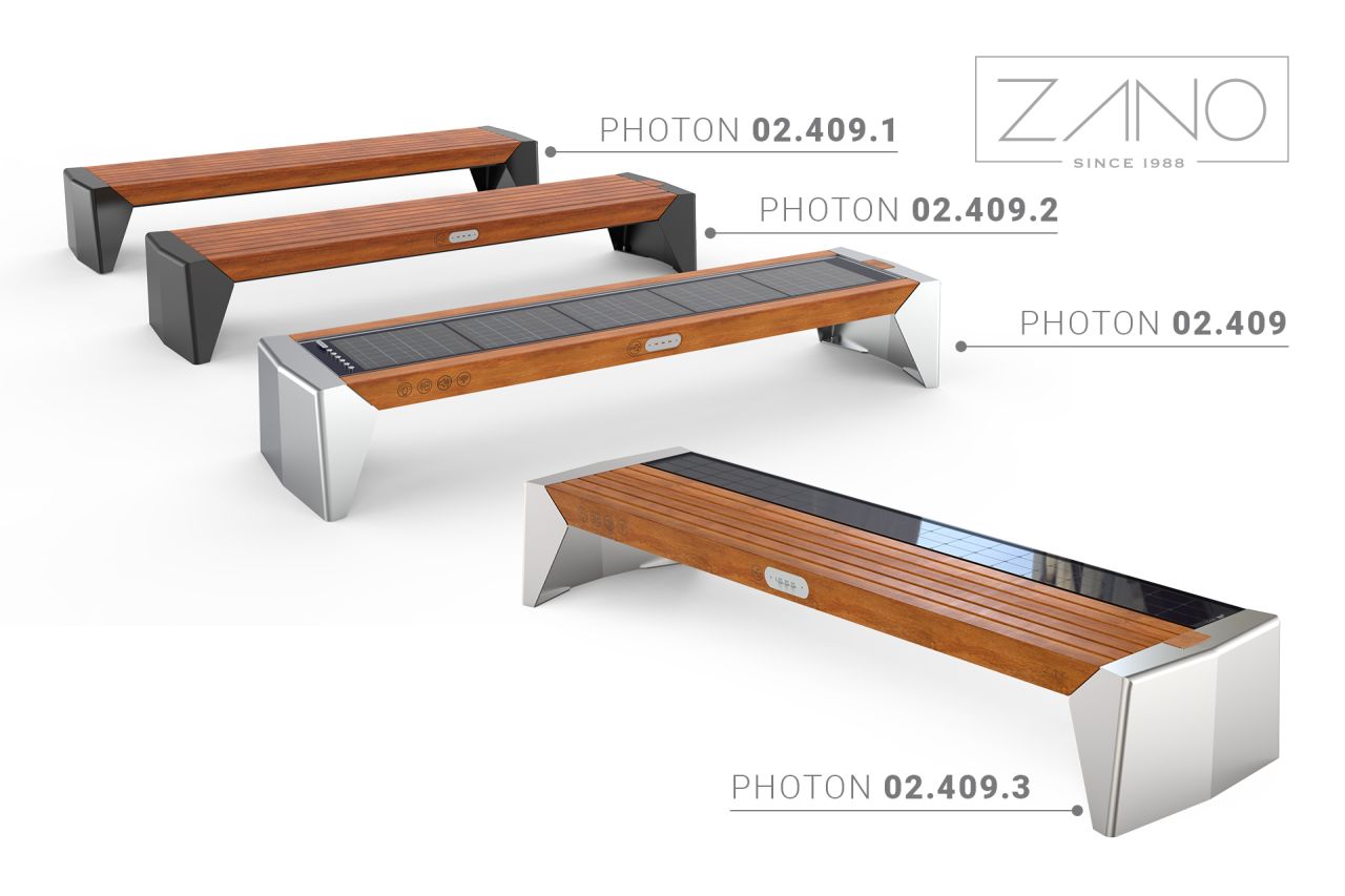 Ławki solarne Photon | ZANO Smart City
