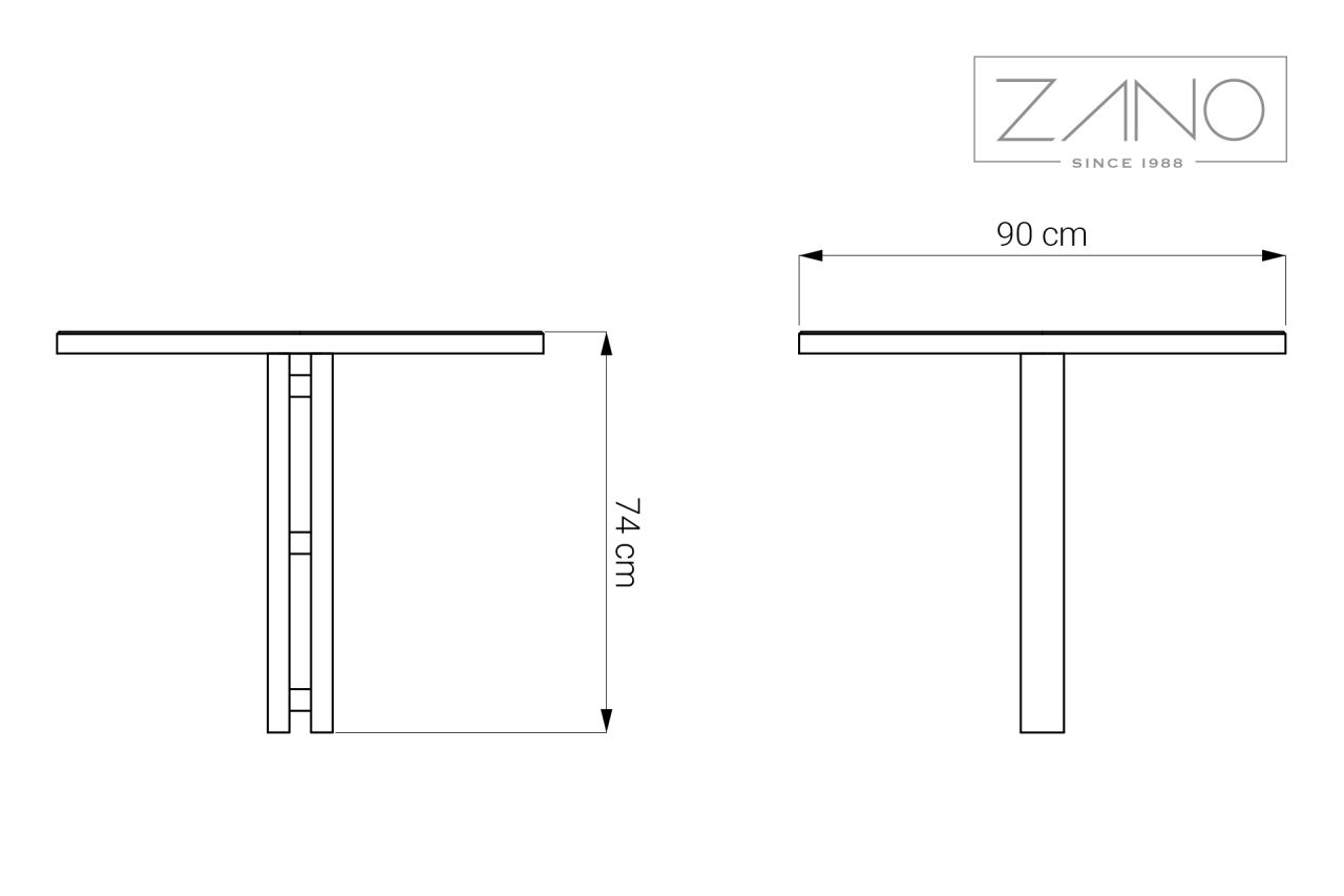 Chess table "Bus" - tabletop dimensions