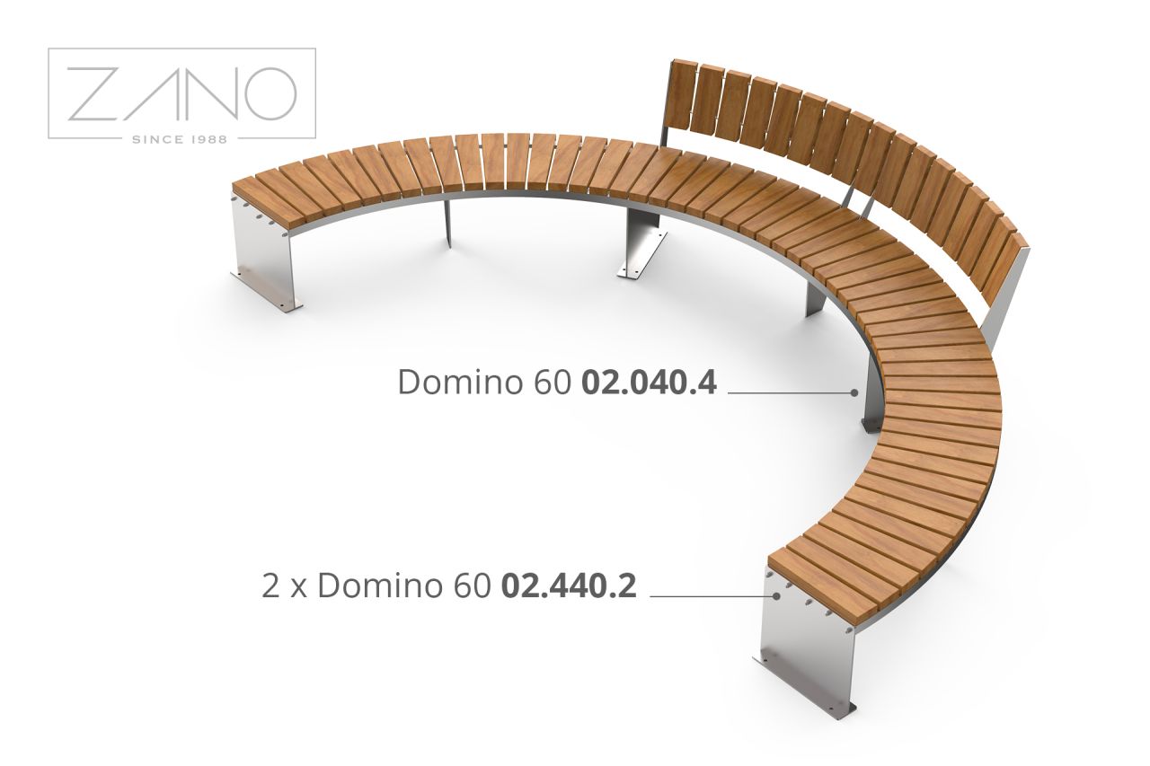 Ławki Domino 60° | ZANO Mała Architektura