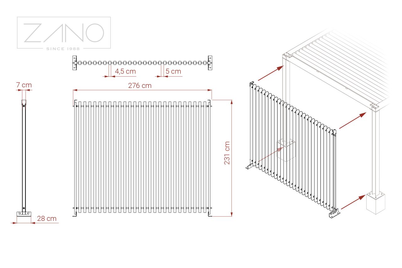 Pergola 22.201.1 | dimensions