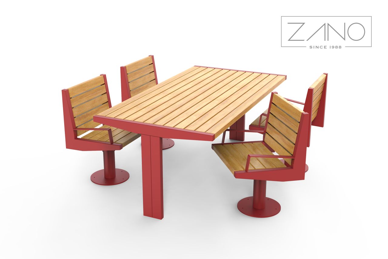 Tables and chairs for the catering area