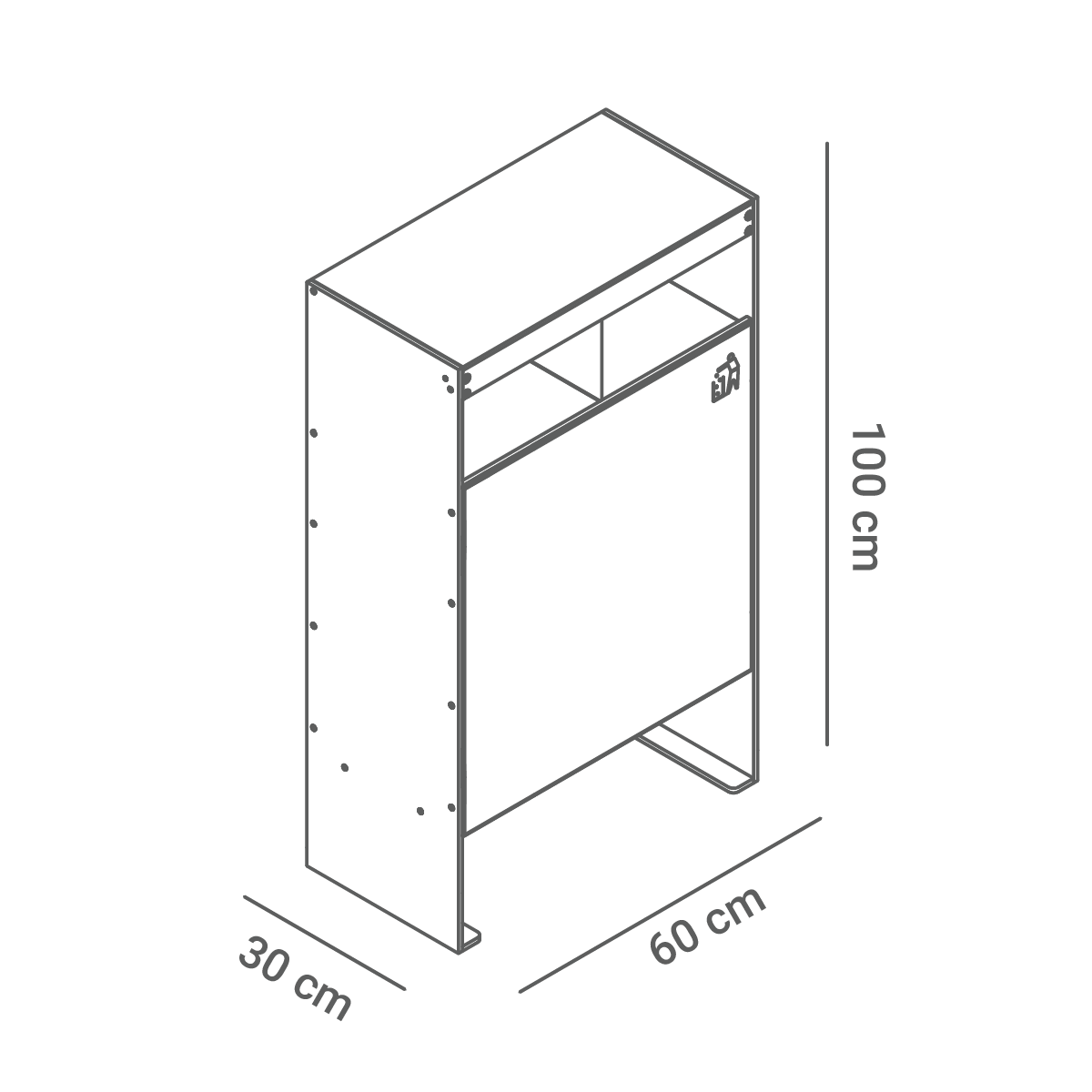 Waste basket 03.261 dimensions