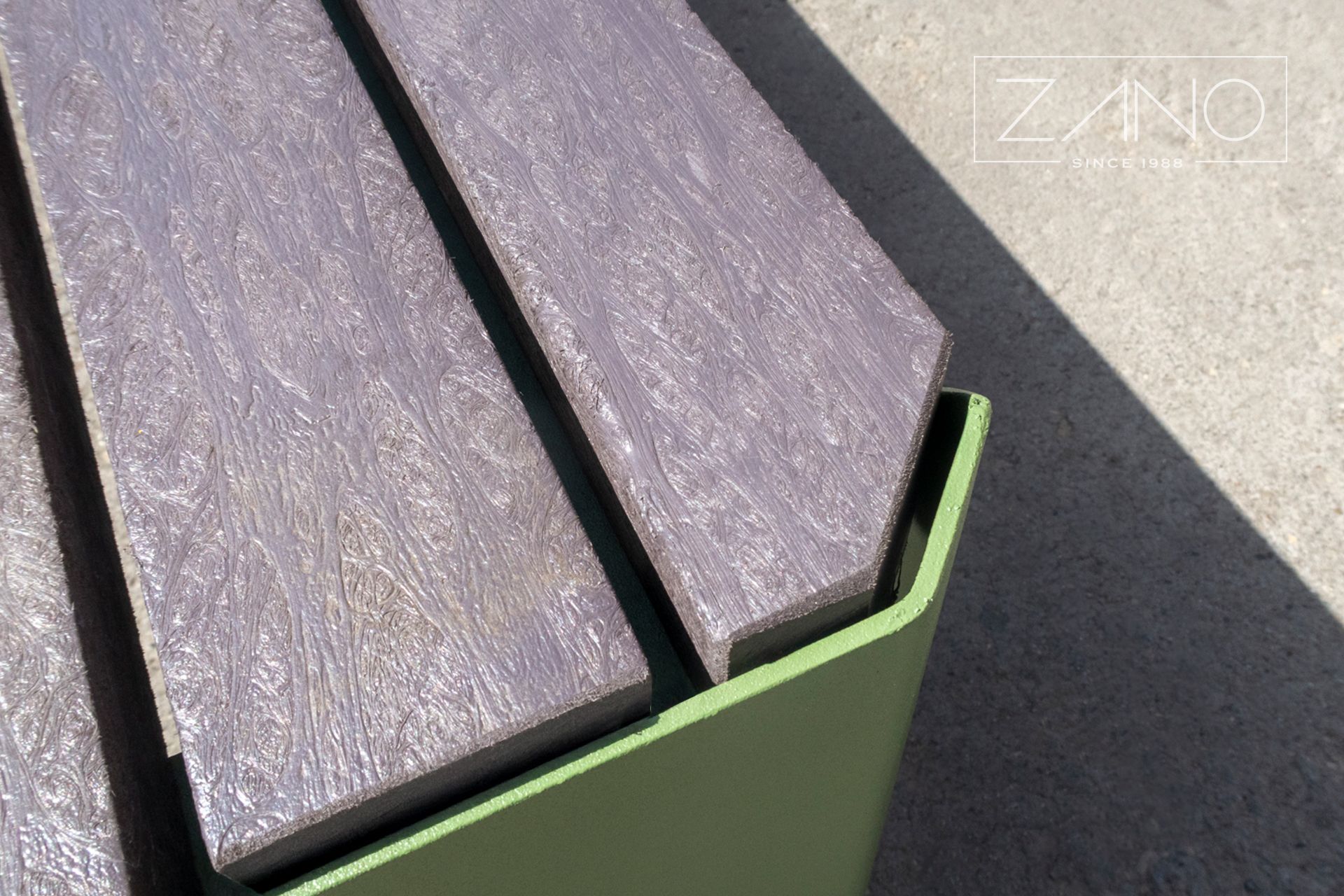 Ławka Stilo - materiały imitujące drewno - ecoplank