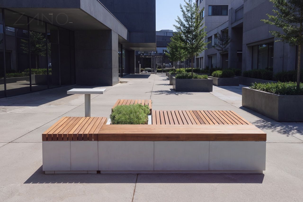 Quadro - urban benches from ZANO urban furniture