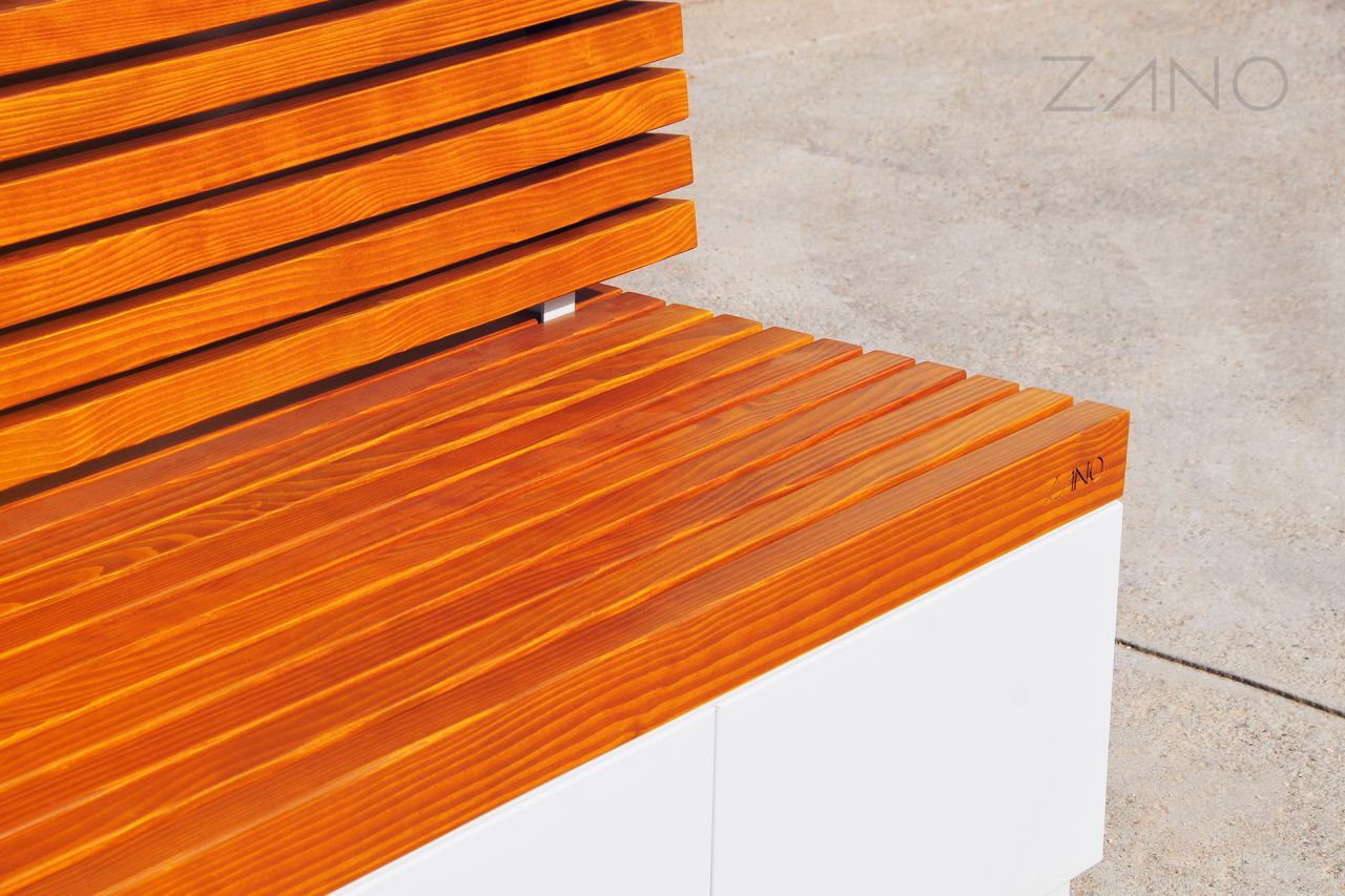 Bench Quadro 02.076 softwood lacquer Cypress