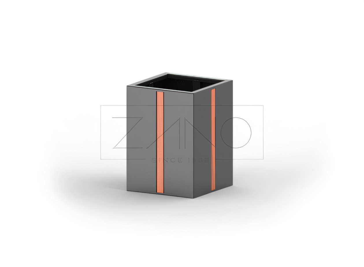 Miejska donica Agawa ze stali czarnej Miejska donica Agawa ze stali czarnej