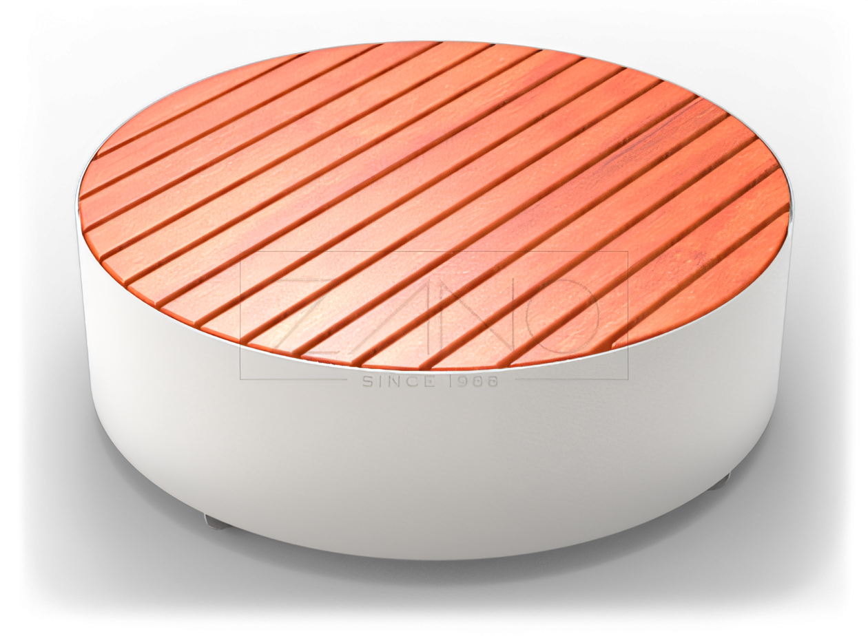 Nowoczesna ławka modułowa ze stali nierdzewnej