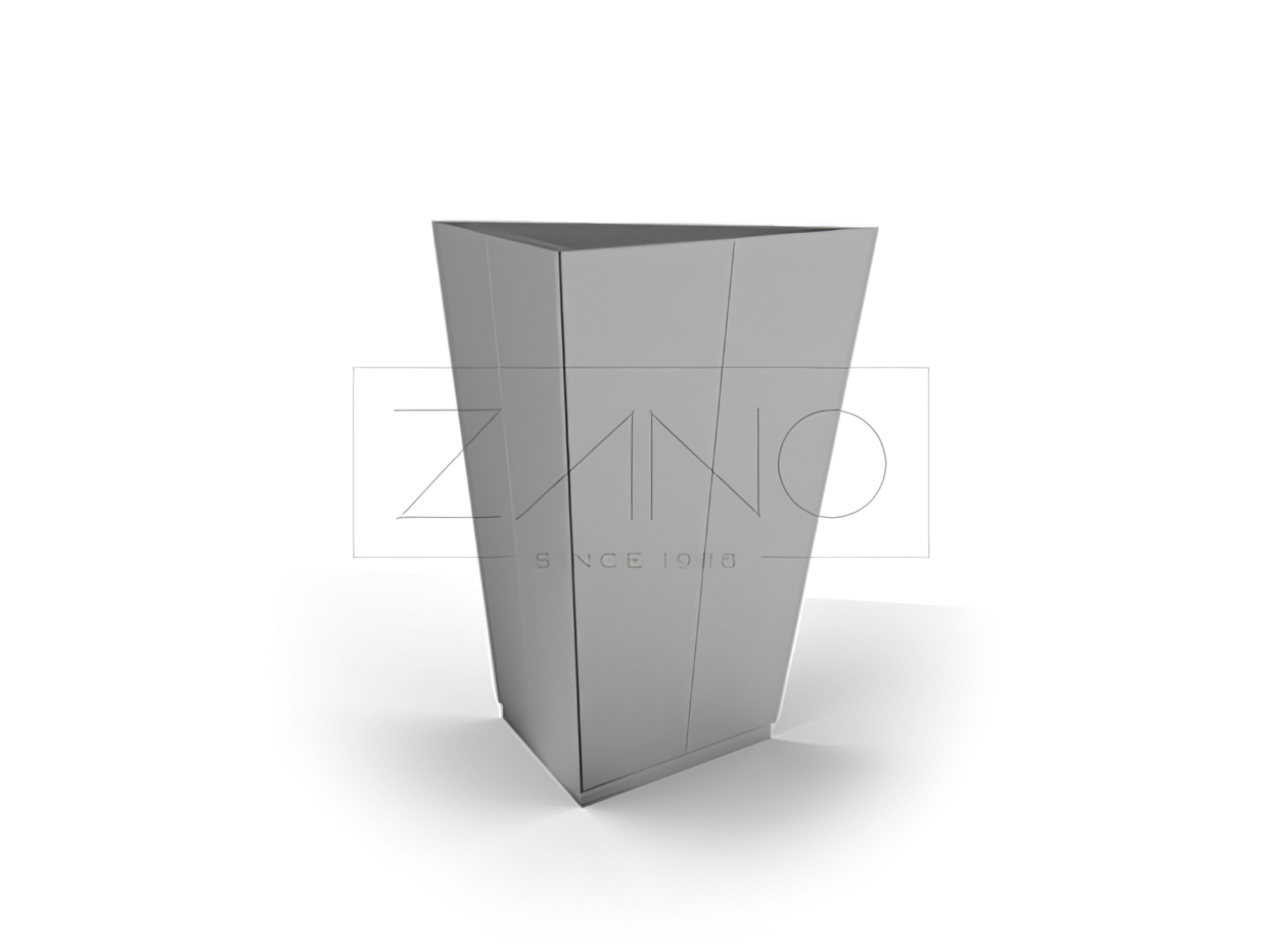 Nowoczesna donica miejska IVO wykonana z stali nierdzewnej Meble miejskie ZANO | Meble miejskie dostosowane do nowoczesnej architektury