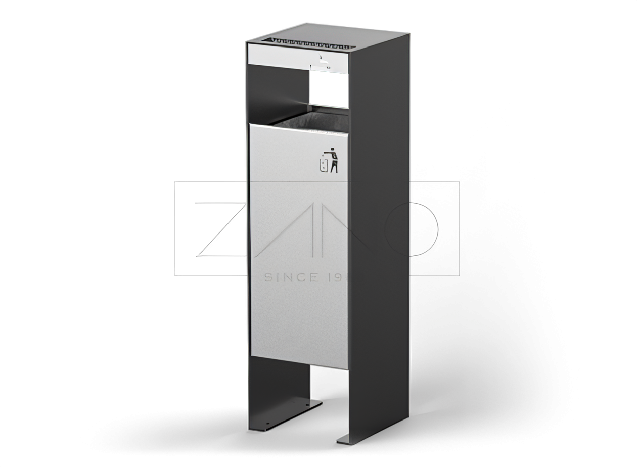 Kosz na śmieci z popielnicą