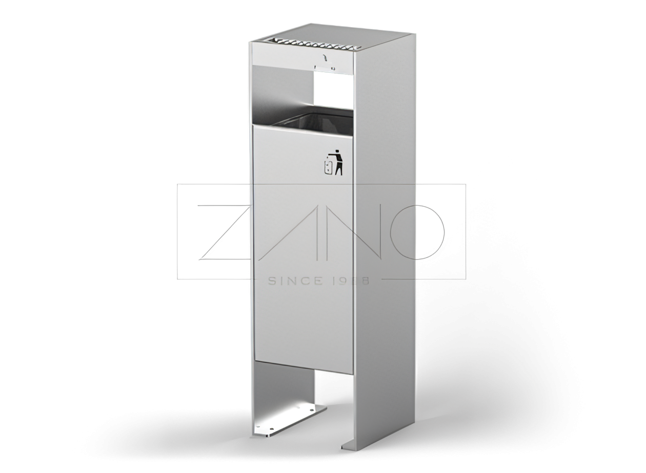 Kosze na śmieci z popielnicą ze stali nierdzewnej Kosze na śmieci z popielnicą ze stali nierdzewnej