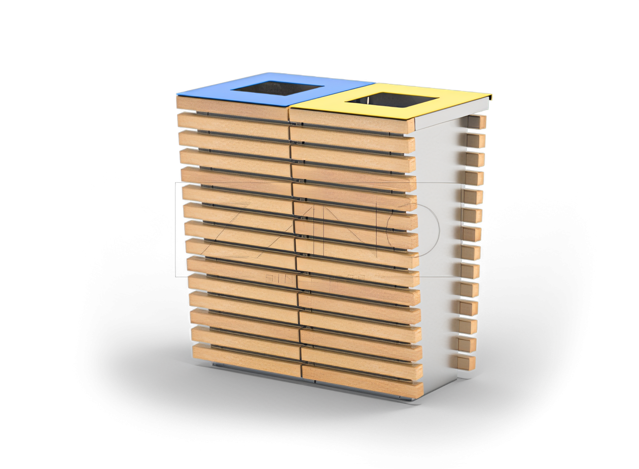 Miejskie kosze do segregacji odpad&oacute;w ze stali nierdzewnej