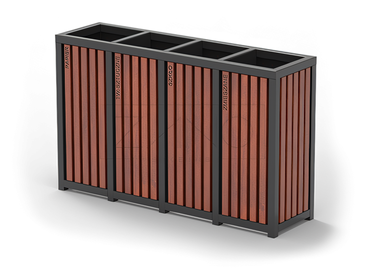 Kosz miejski na śmieci segregowane Kosz miejski na śmieci segregowane