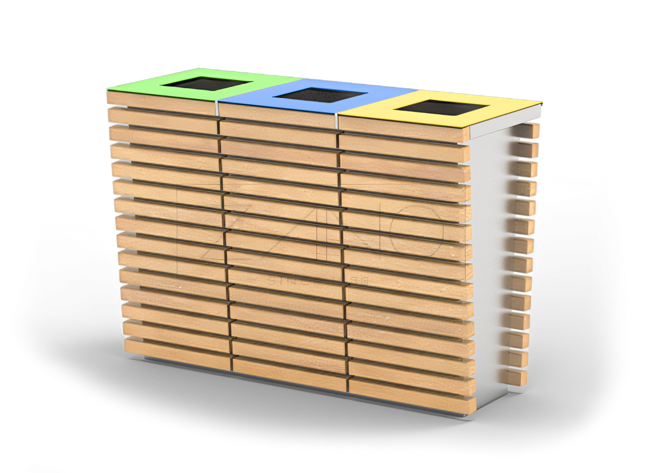 Kosze recyklingowe ze stali nierdzewnej