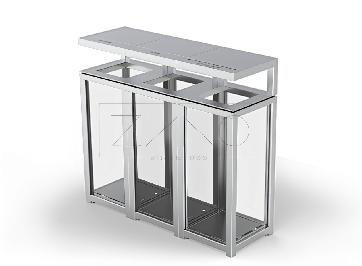 Kosz trzykomorowy Altus 15.052.4 stal nierdzewna