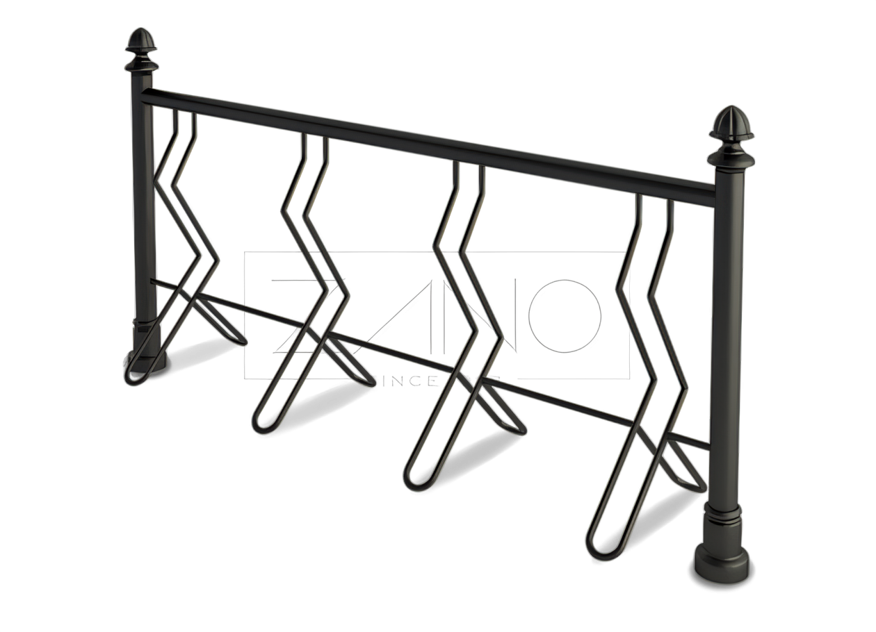 stojak rowerowy ze stali czarnej