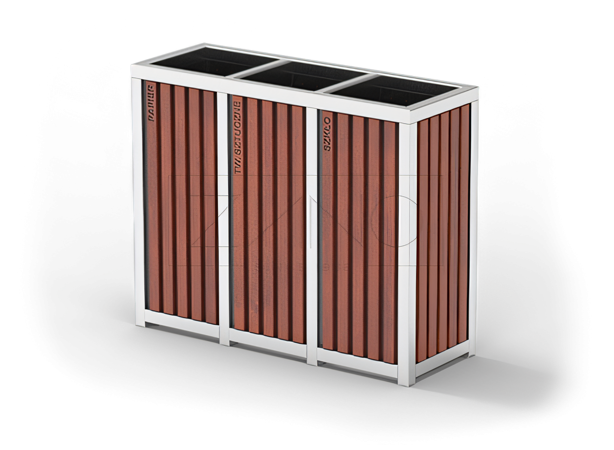 kosz do segregacji odpad&oacute;w altus ze stali nierdzewnej