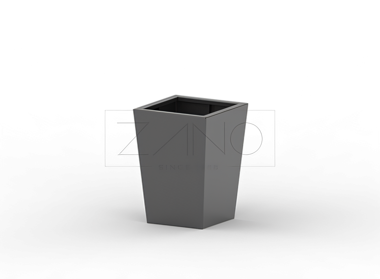 Nowoczesna donica Tulip ze stali czarnej w rozmiarze S Nowoczesna donica Tulip ze stali czarnej w rozmiarze S