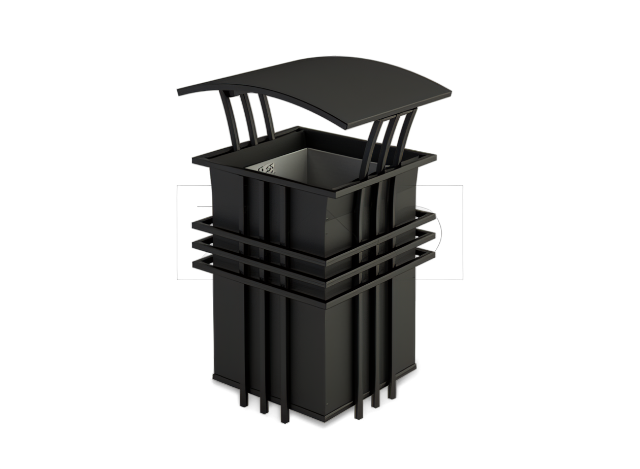 kosz na śmieci w stylu secesyjnym - Plac Szczepański