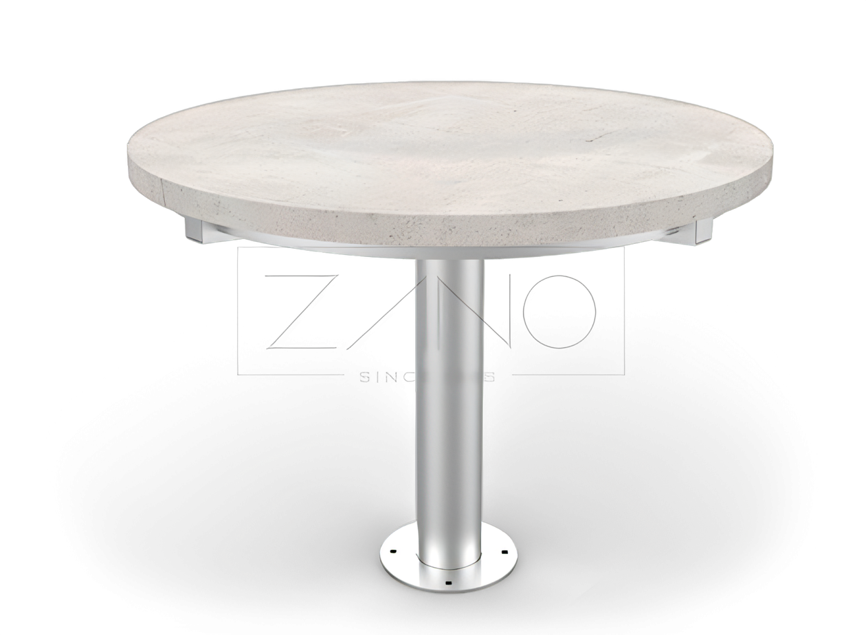 Stolik z betonowym blatem do gry w szachy