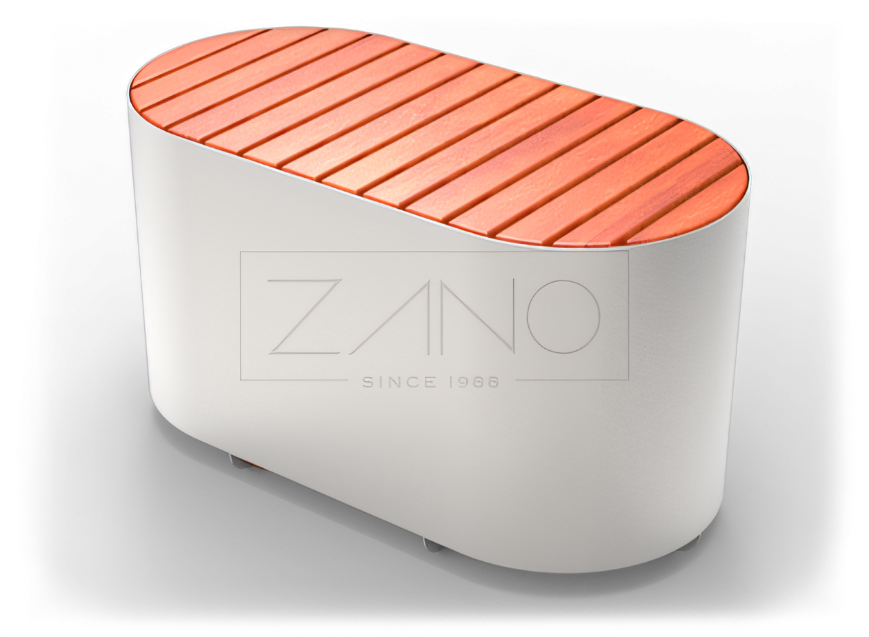 Nowoczesna modułowa ławka z stali nierdzewnej