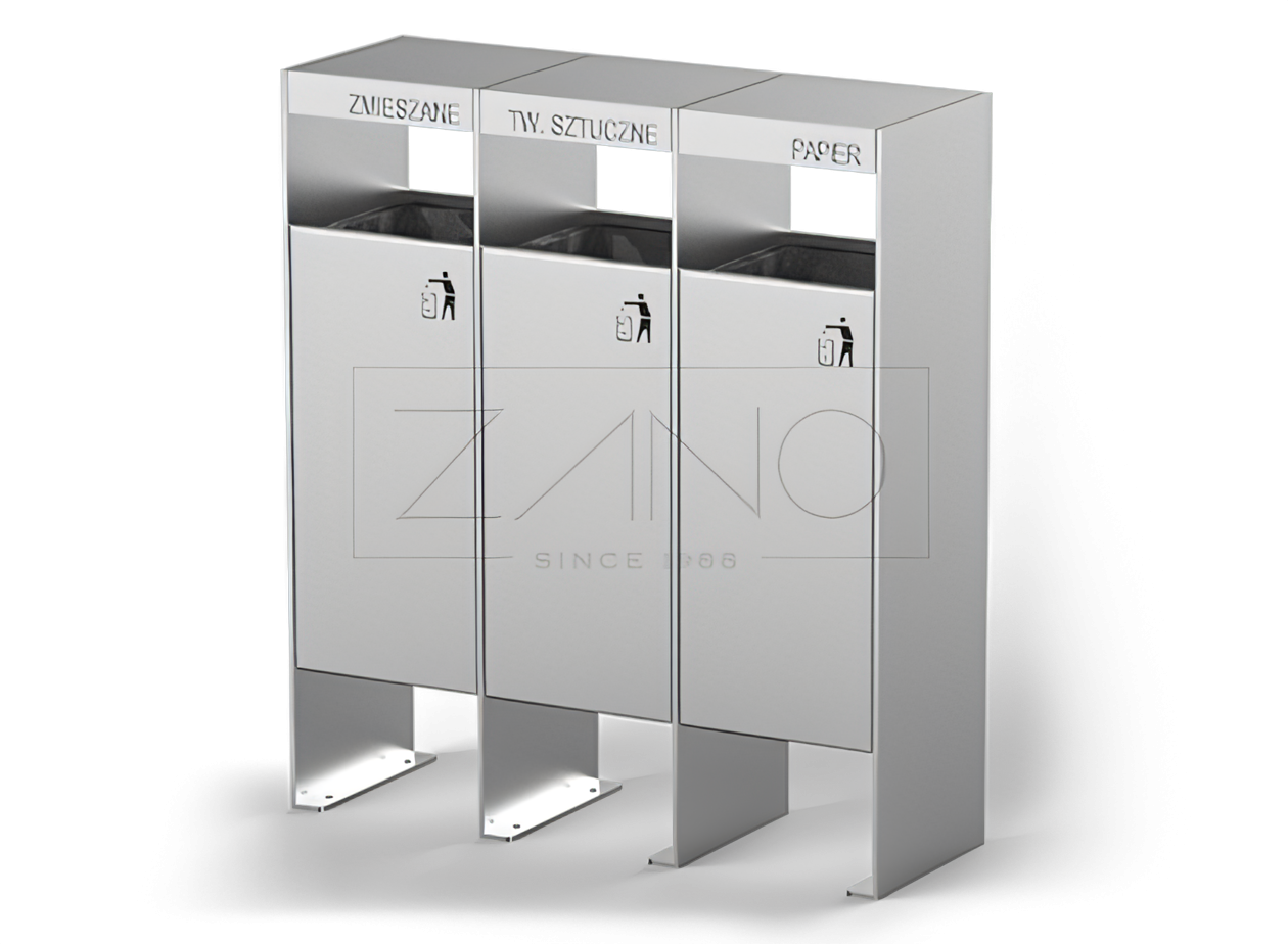 Nierdzewne kosze recyklingowe Nierdzewne kosze recyklingowe