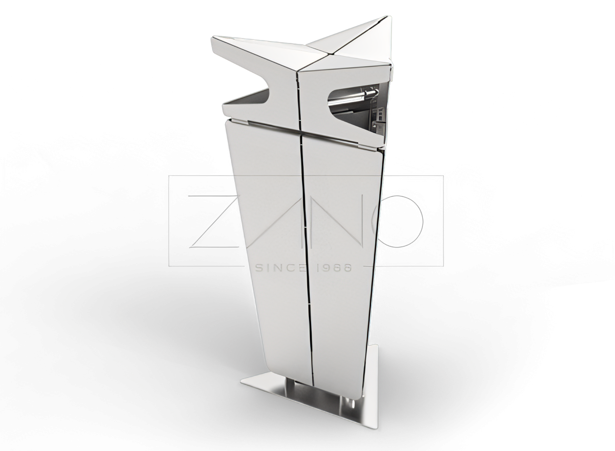 Kosz ze stali nierdzewnej od producenta mebli miejskich ZANO Mała Architektura