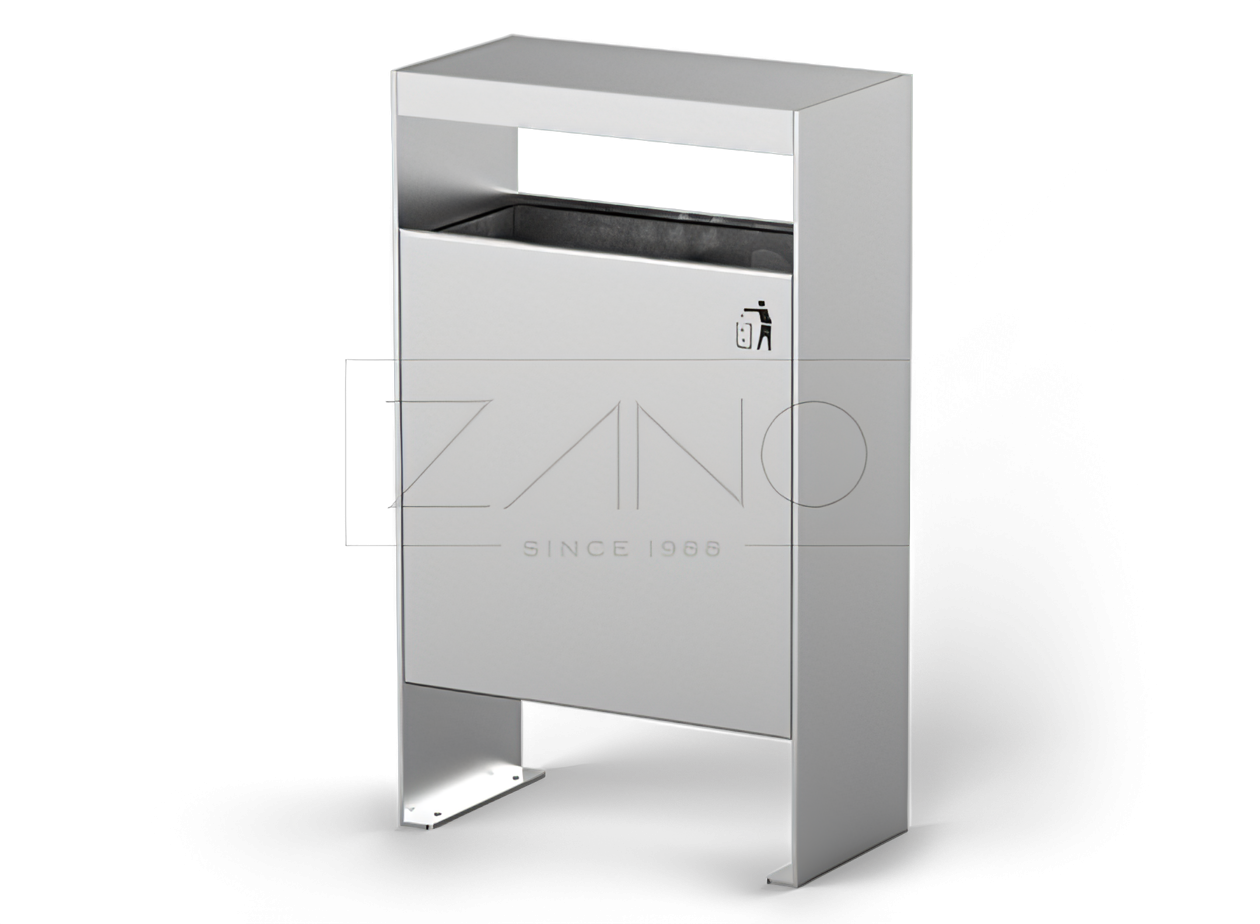 Kosz miejski Simple szeroki z stali nierdzewnej Kosz miejski Simple szeroki z stali nierdzewnej