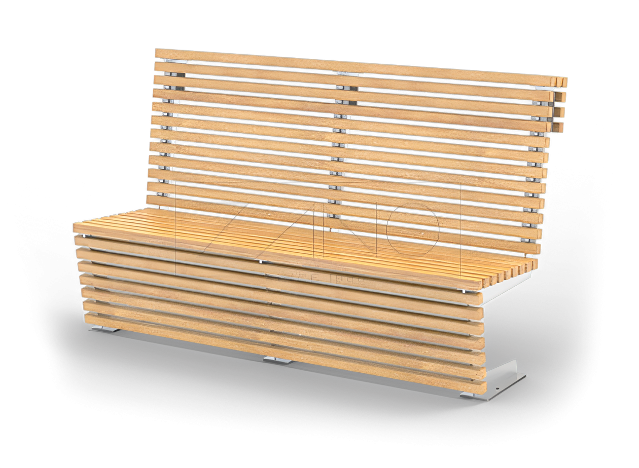 ławka ze stali nierdzewnej