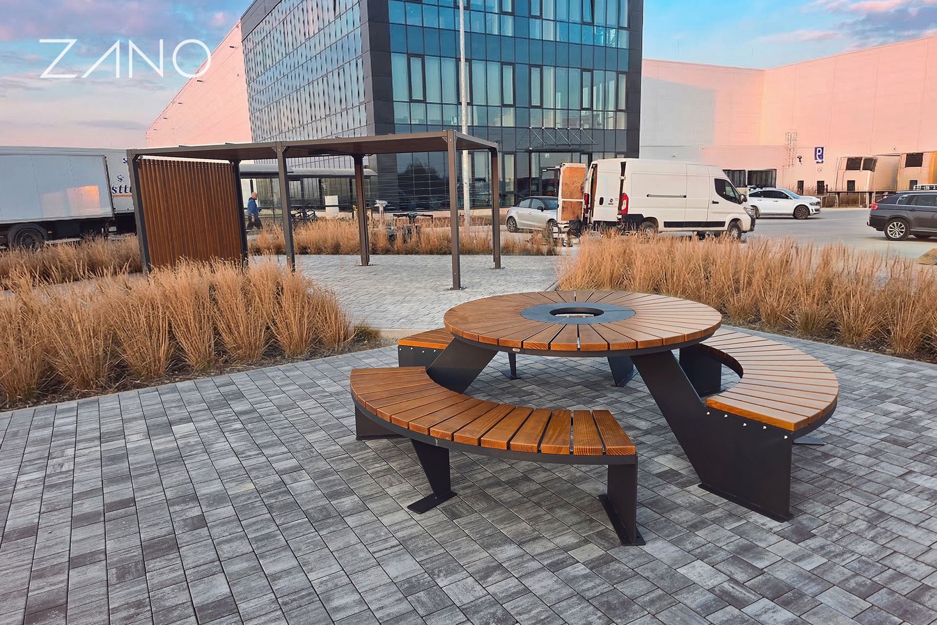 Strefa relaksu stół piknikowy Domino i Pergola Strefa relaksu stół piknikowy Domino i Pergola