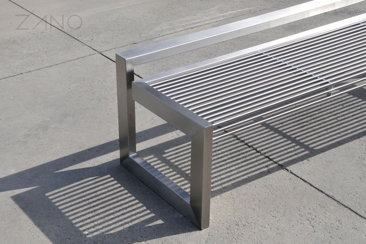 Ławka b-bench ze steli nierdzewnej bez oparcia