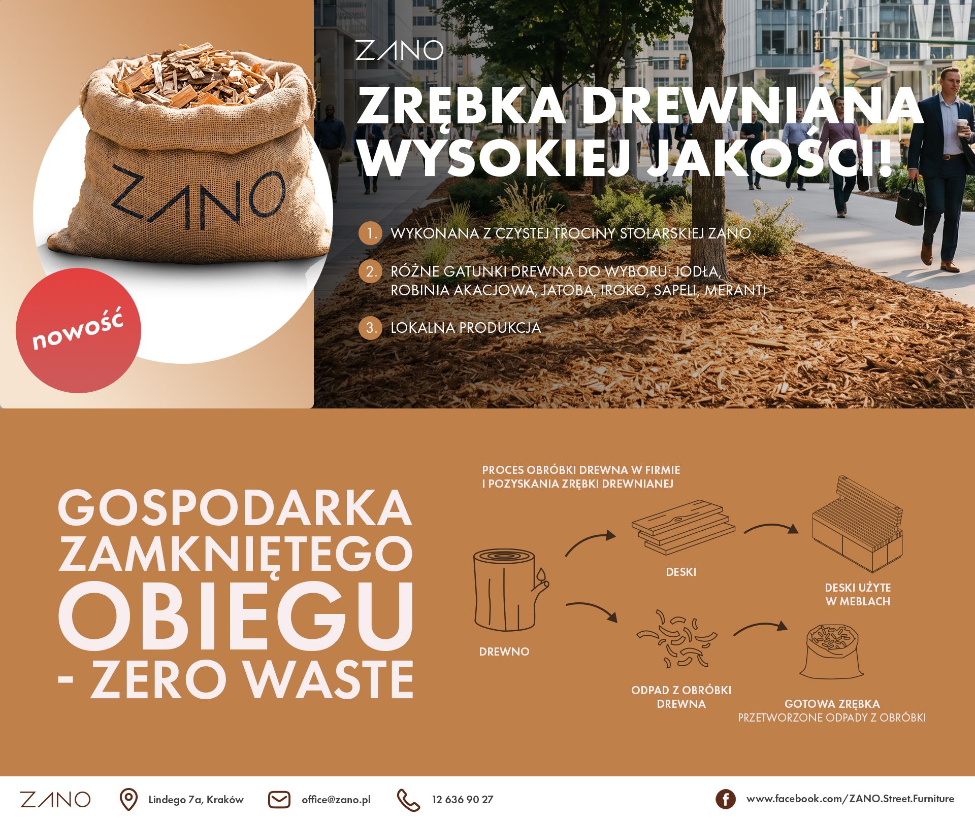 zrębka drewniana