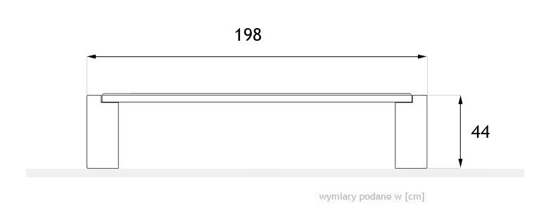 Ławka Mimesis 02.046 - wymiary