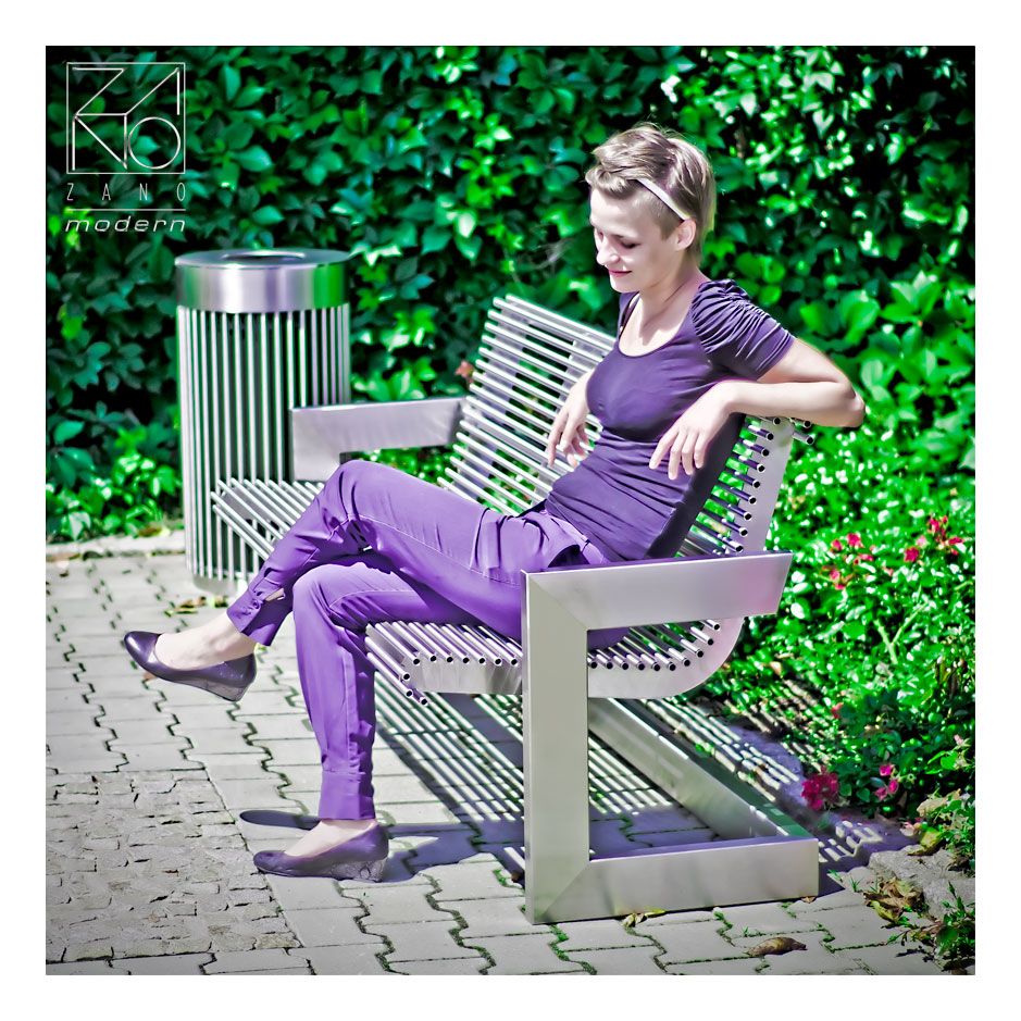 ławki nierdzewne modern