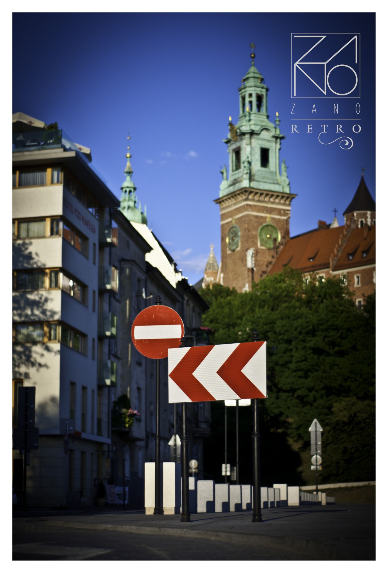 Steel traffic sign bollard