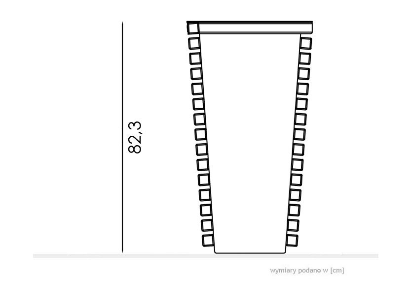 recycling bin flash- technical drawing