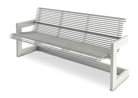 nowoczesna ławka z rur stalowych