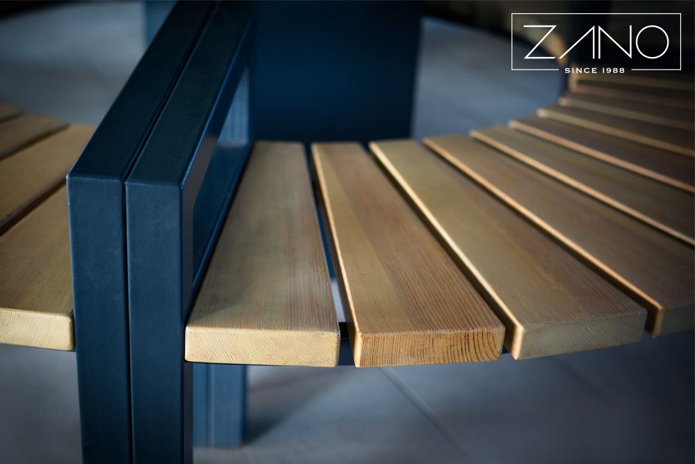 Banquette modulaire en arc de cercle