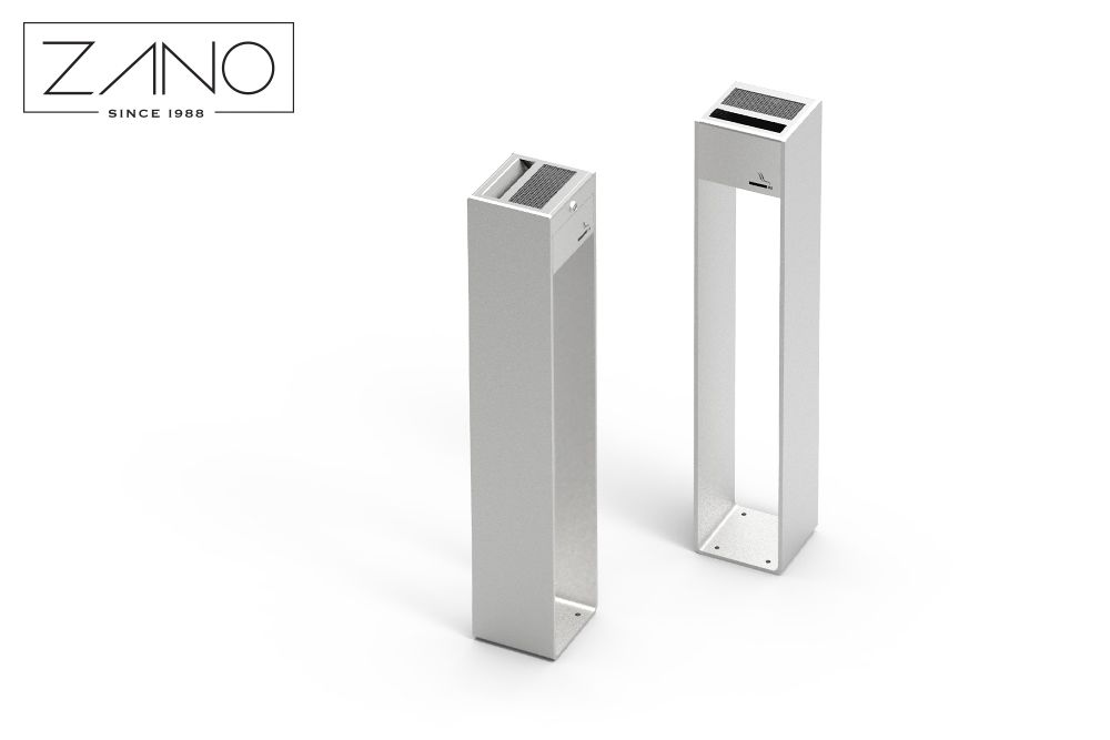 Cendrier Vento 09.007 en acier inoxydable | ZANO Mobilier urbain