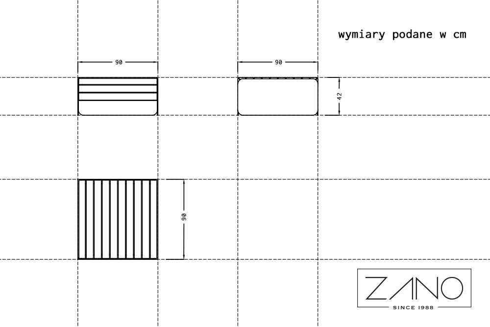 Ławka modułowa Orbit 02.450.3 wymiary