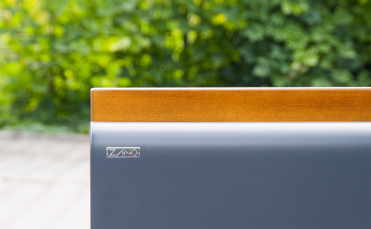 ZANO Clipo bench wood and steel urban furniture